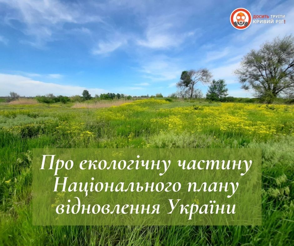 Ідеї, які просуває «Досить труїти Кривий Ріг», увійшли до екологічної частини Національного плану відновлення країни